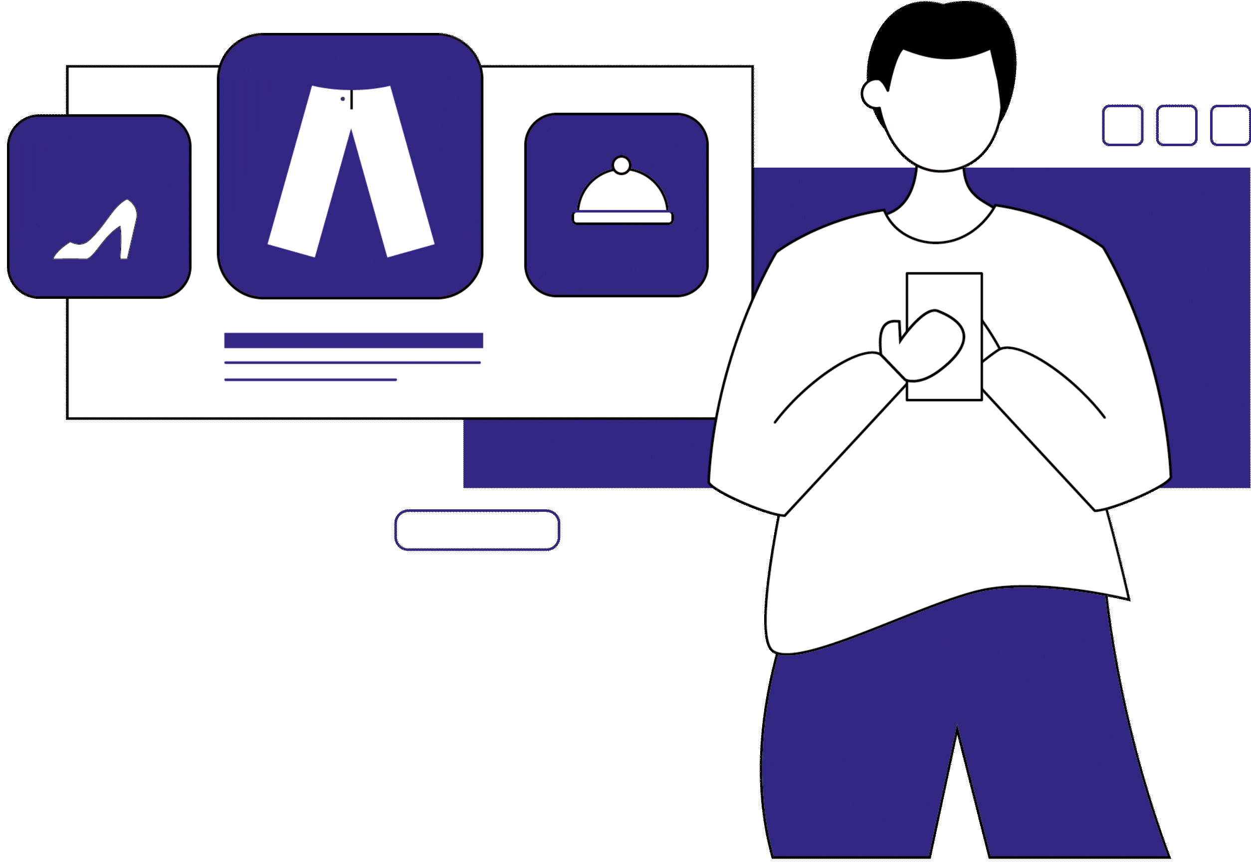 Piktogramm: Leistungen - E-Commerce animiert